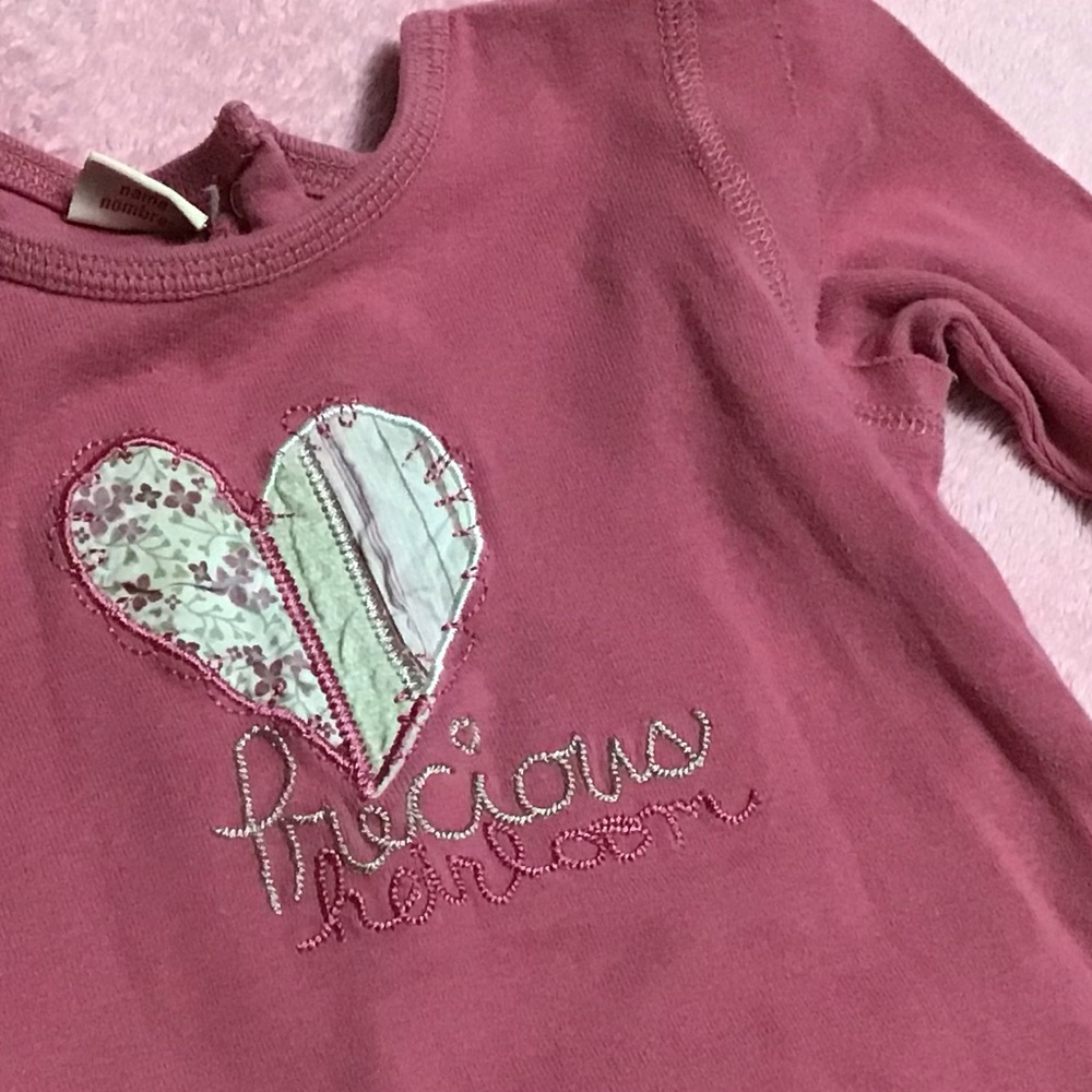 FADED GLORY  Girl’s “precious heirloom” top with heart sz 18 months